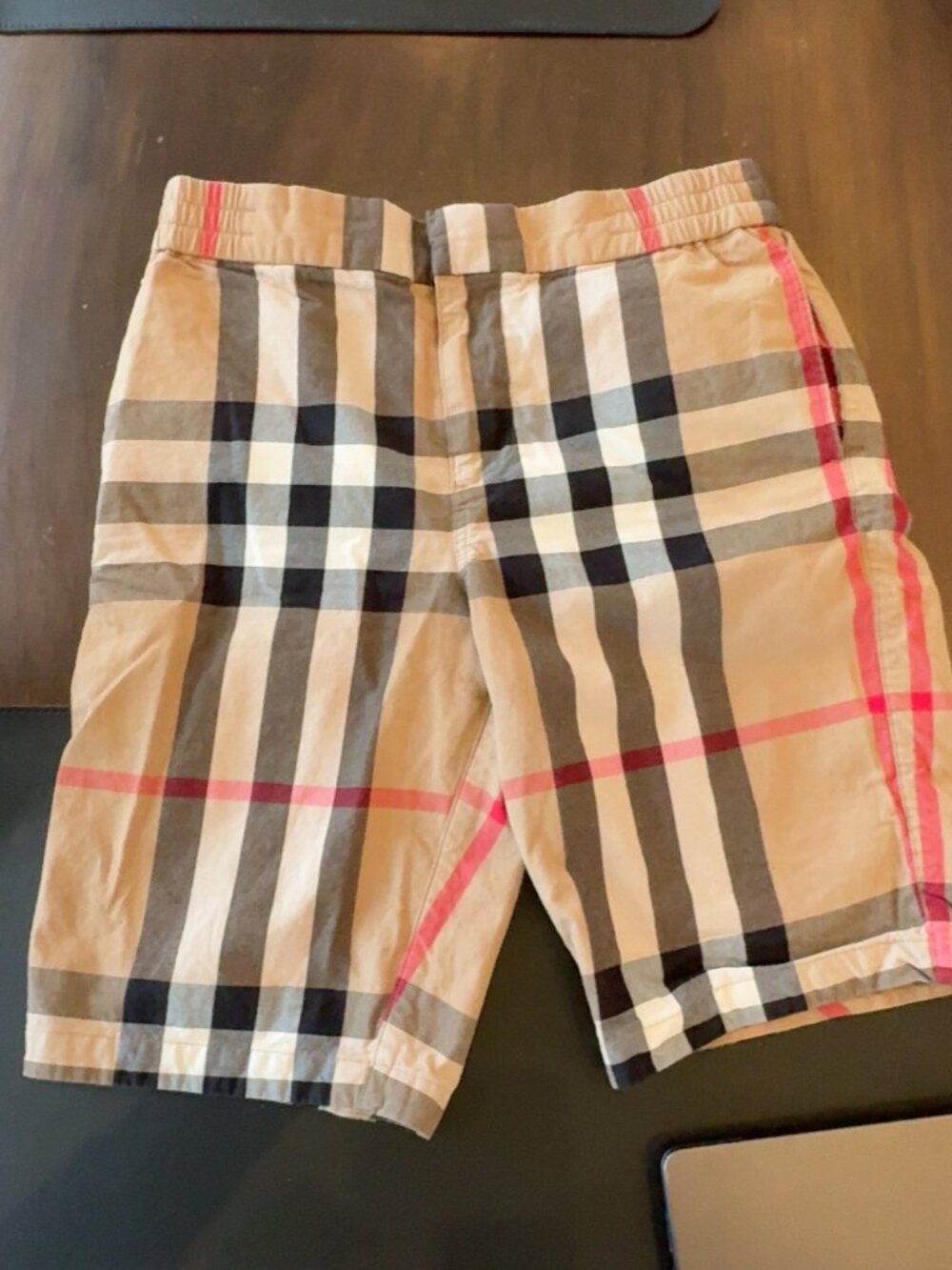 Burberry Kids Boys Icon Check Cotton Shorts 12Y 152cm Nova Check